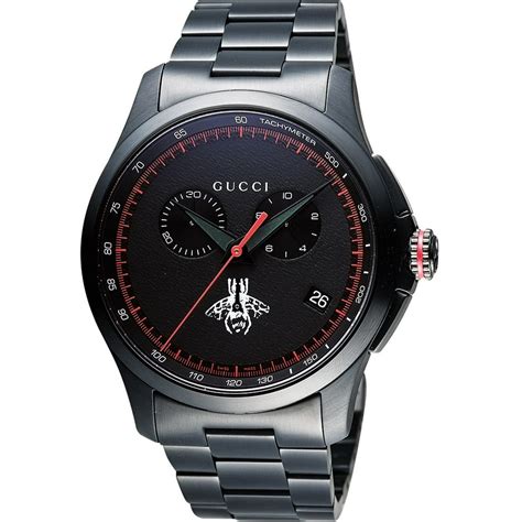 mens black gucci watch|stainless steel Gucci watch men.